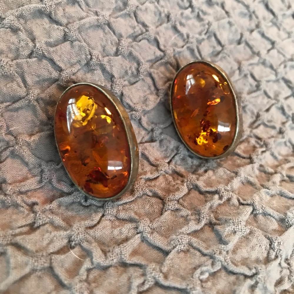 Vintage silver and Baltic amber